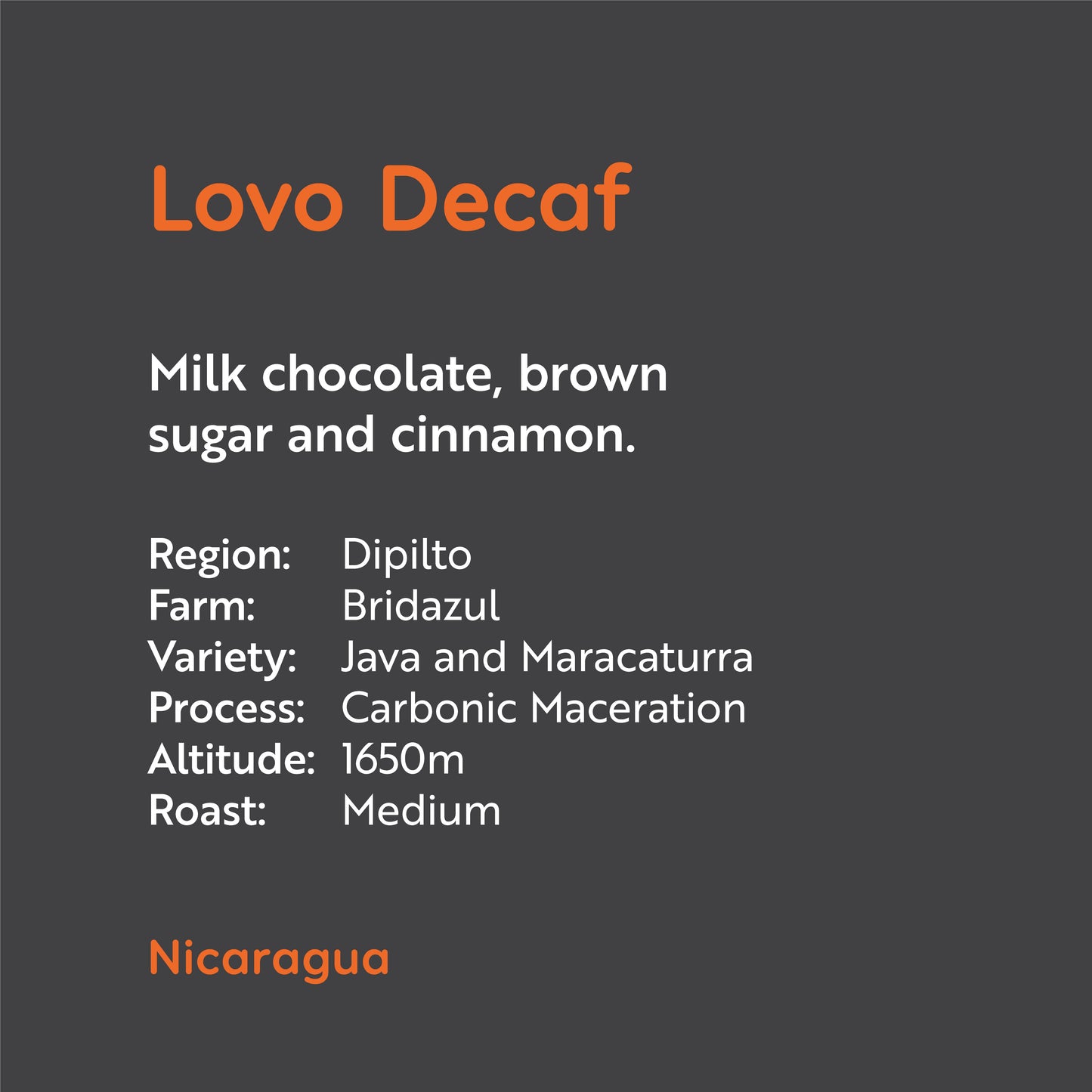 Nicaragua - Lovo Decaf